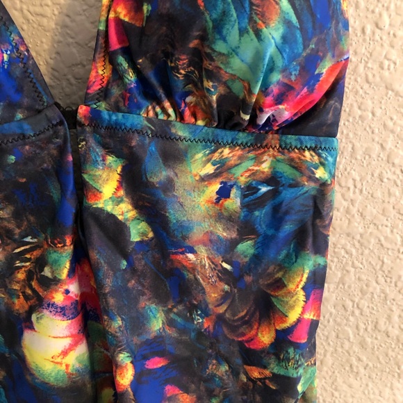 Enjoy the Sunshine One Piece Swimsuit size L Watercolor print NWT - Picture 2 of 6